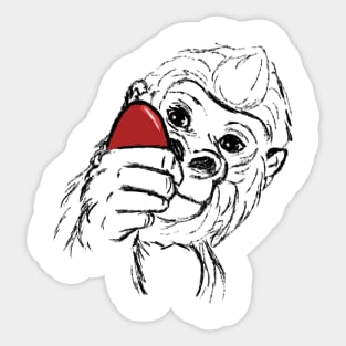 Easter gorilla - line Sticker